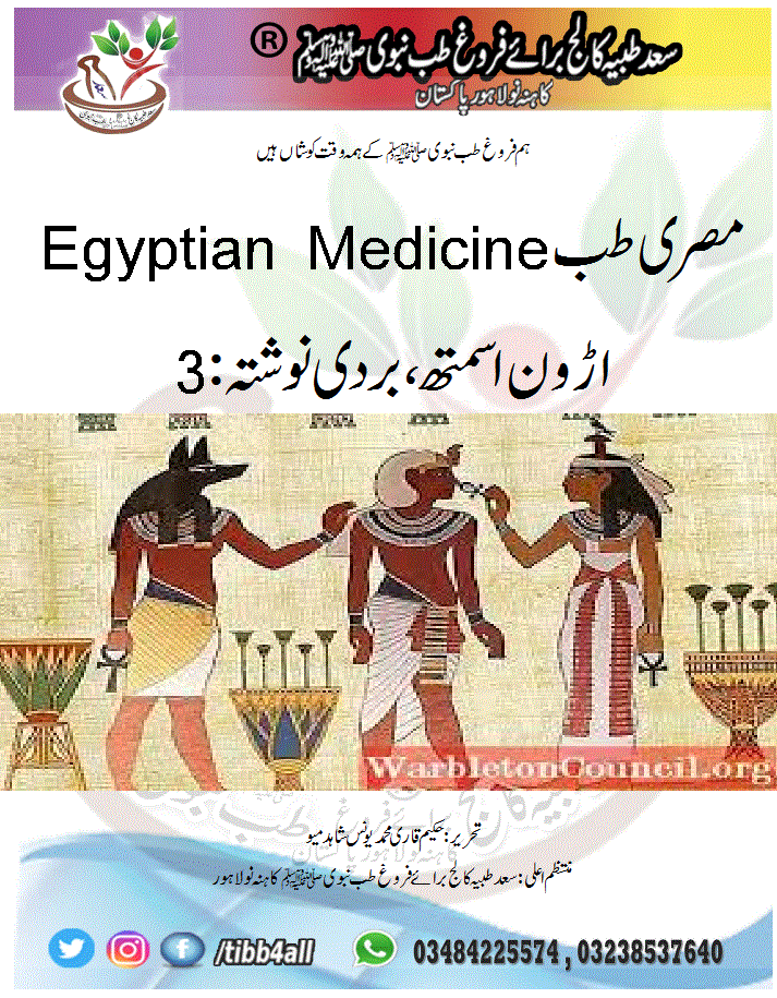 Read more about the article مصری طب Egyptian Medicine اڑون اسمتھ ، بر دی نوشتہ:3