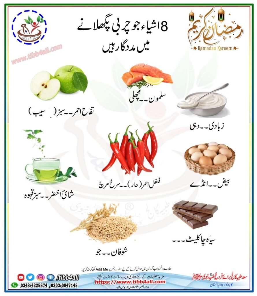 وہ 8اشیاء جو چربی پگھلانے میں مددگار ہیں