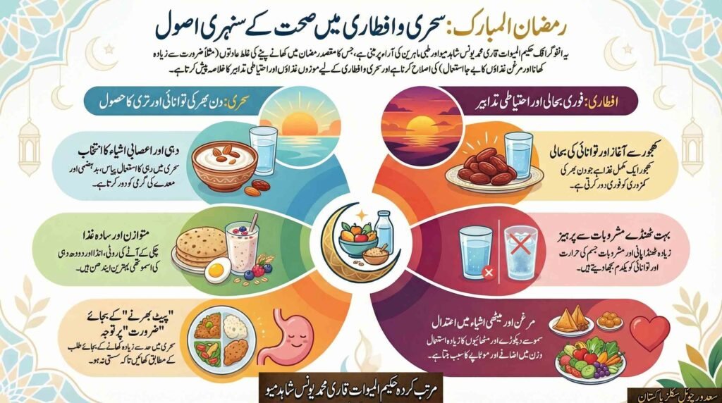 رمضان کی سحری و افطاری میں احتیاطی تدابیر