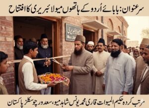 بابائے اردو کے ہاتھوں میو لائبریری کا افتتاح