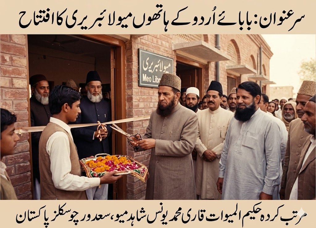 بابائے اردو کے ہاتھوں میو لائبریری کا افتتاح