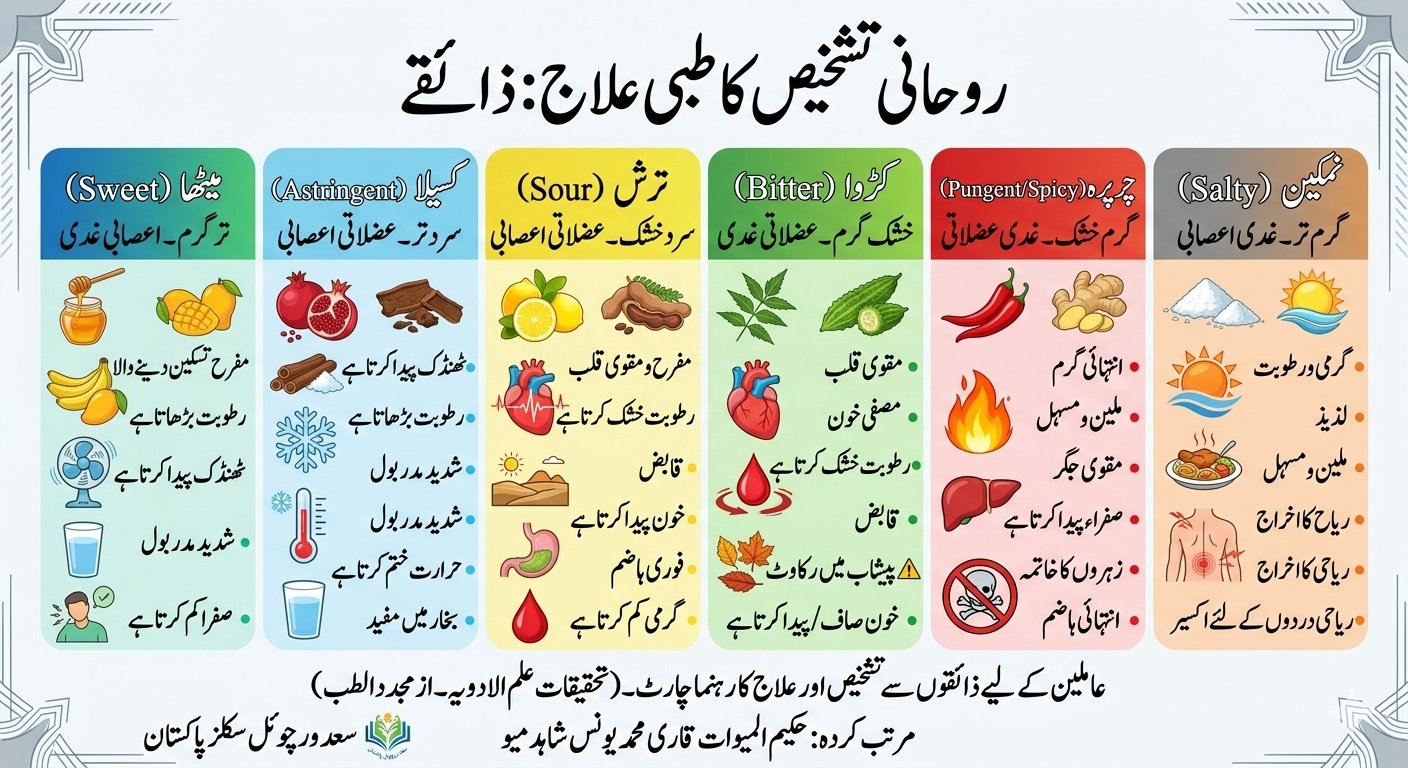 روحانی امراض کی منہ کے ذائقے سے تشخص