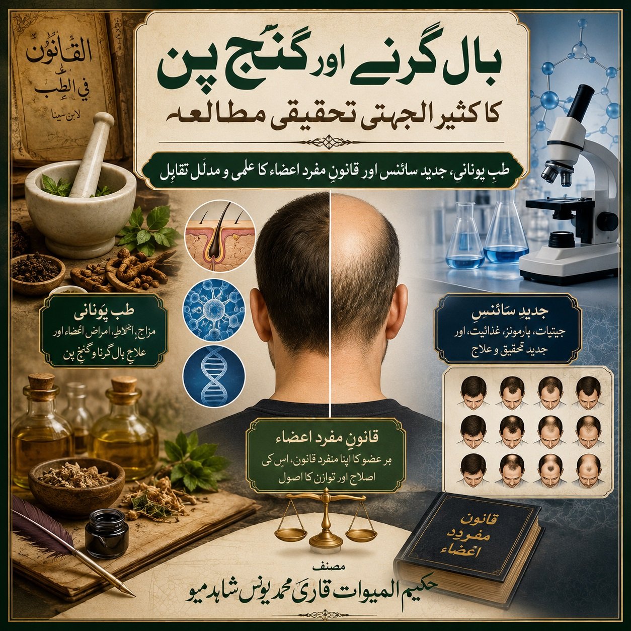 بال گرنے اور گنج پن کا کثیر الجہتی تحقیقی مطالعہ