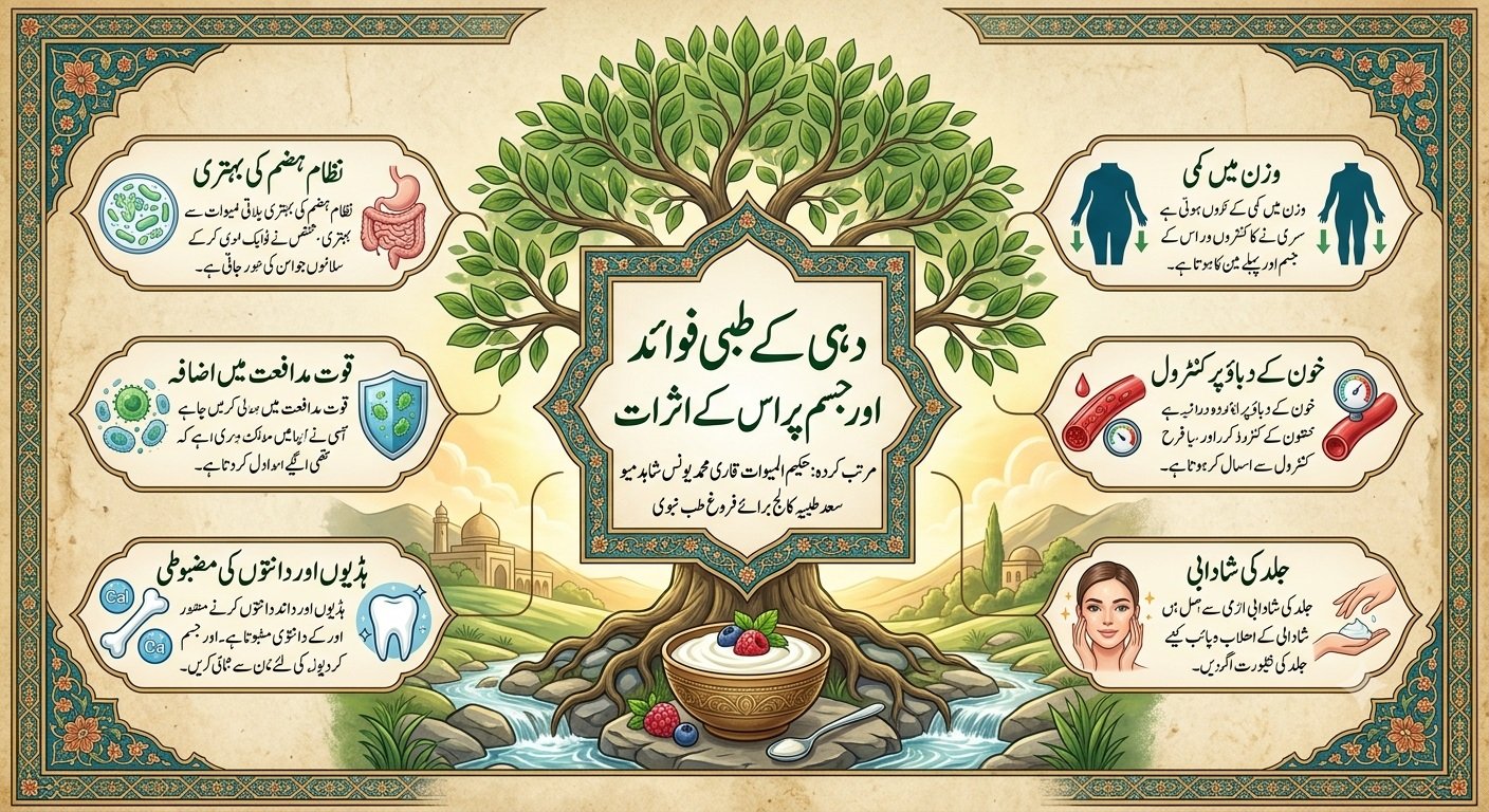 دہی کے طبی فوائد اور جسم پر اس کے اثرات
