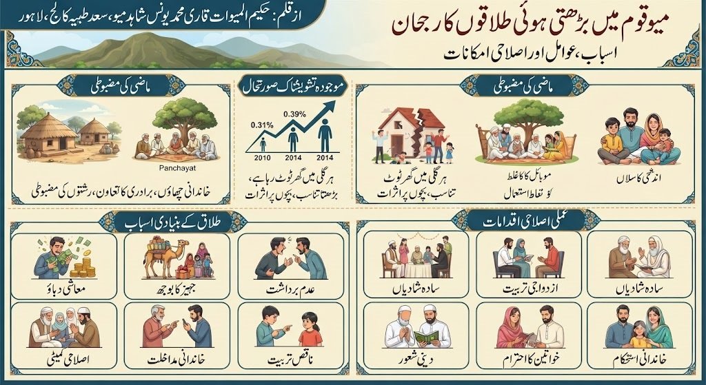 میو قوم میں بڑھتی ہوئی طلاقوں کا رجحان۔