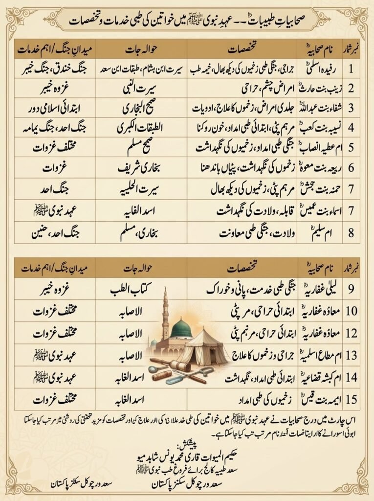 عہدِ نبوی ﷺ میں خواتین کی طبی خدمات